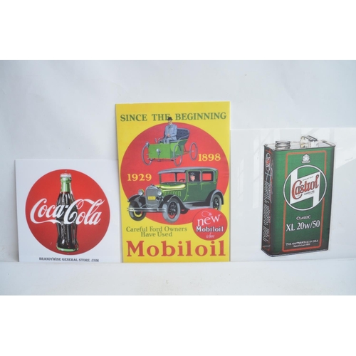 380 - Collection of modern reproduction signs, large examples printed onto opaque acrylic, largest example... 