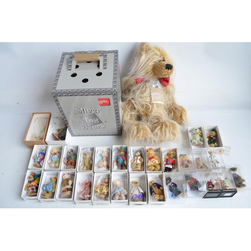 381 - WITHDRAWN Collection of miniature teddy bears including limited edition examples from Deb Canham (mo... 