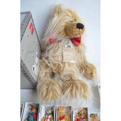 381 - WITHDRAWN Collection of miniature teddy bears including limited edition examples from Deb Canham (mo... 