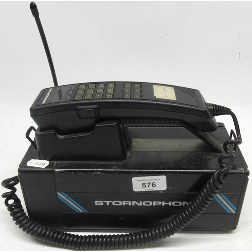 576 - Vintage Stornphone mobile telephone, serial no. 662QNV7712