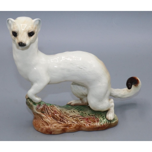 759 - Beswick Stoat in winter coat, model 1021, H14cm