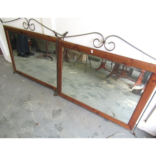 465 - Pair of ducal mirrors, H87cm