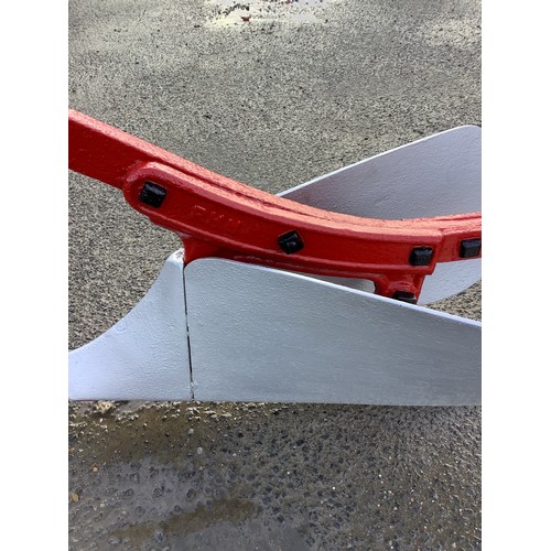 823 - RNN two wheeled dbl furrow plough in red and black finish