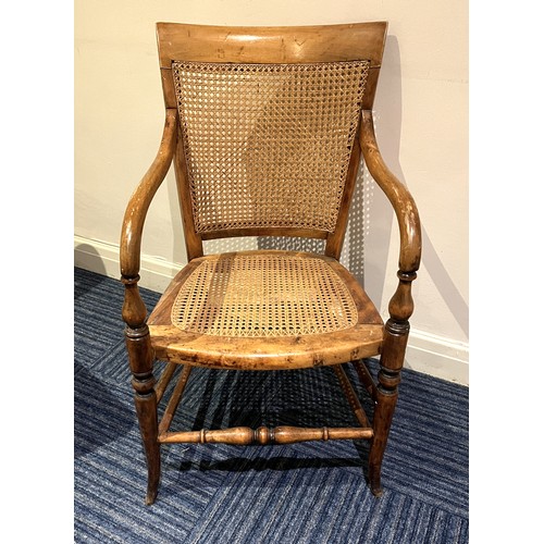 831 - Edwardian inlaid mahogany corner chair, Victorian balloon back chair and a Victorian arm chair with ... 