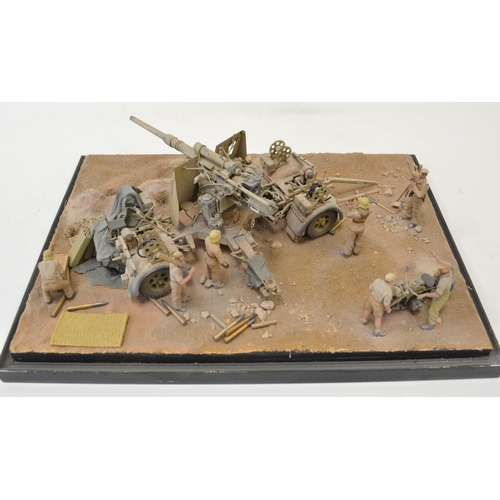 1304 - Three highly detailed and very well constructed 1/35 scale plastic model WWII dioramas depicting Ger... 