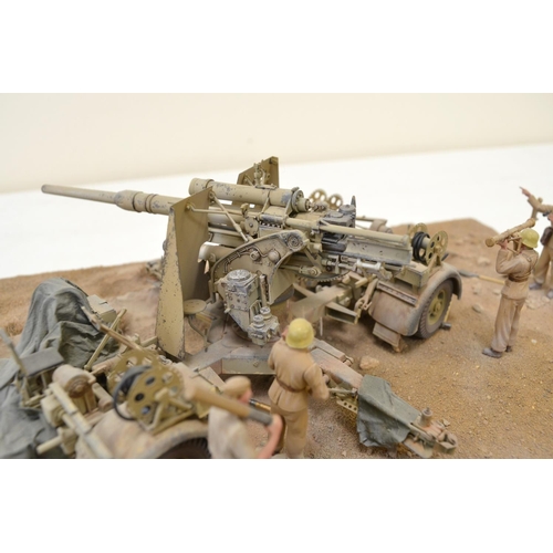 1304 - Three highly detailed and very well constructed 1/35 scale plastic model WWII dioramas depicting Ger... 