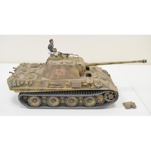 1315 - Ten highly detailed and very well constructed built 1/35 scale German Army WWII armour plastic model... 