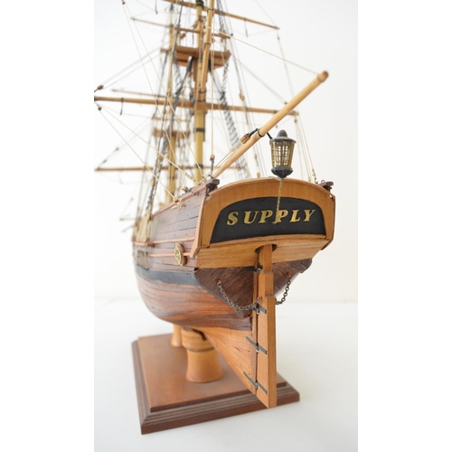 1321 - Attractive well built and finished wooden plank on frame 1/64 scale 2 masted Royal Navy armed tender... 