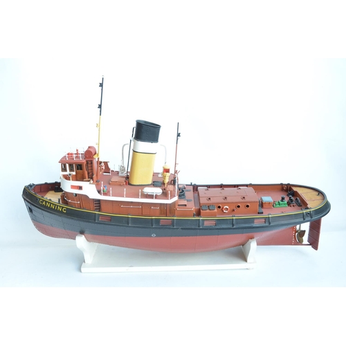 1326 - Nearly completed 1/32 scale model steam tug 'Canning' from Mobile Marine, designed for radio control... 