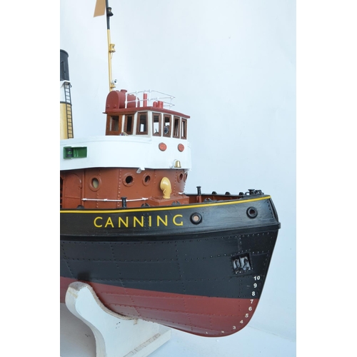 1326 - Nearly completed 1/32 scale model steam tug 'Canning' from Mobile Marine, designed for radio control... 