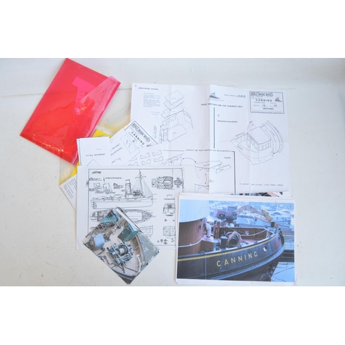 1326 - Nearly completed 1/32 scale model steam tug 'Canning' from Mobile Marine, designed for radio control... 