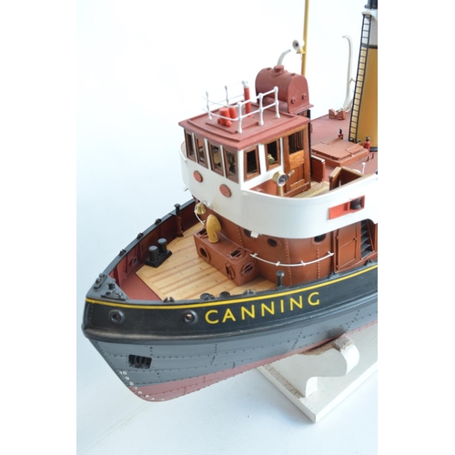 1326 - Nearly completed 1/32 scale model steam tug 'Canning' from Mobile Marine, designed for radio control... 