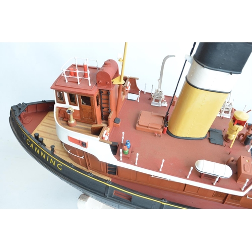 1326 - Nearly completed 1/32 scale model steam tug 'Canning' from Mobile Marine, designed for radio control... 