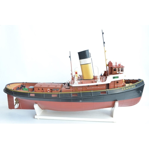 1326 - Nearly completed 1/32 scale model steam tug 'Canning' from Mobile Marine, designed for radio control... 