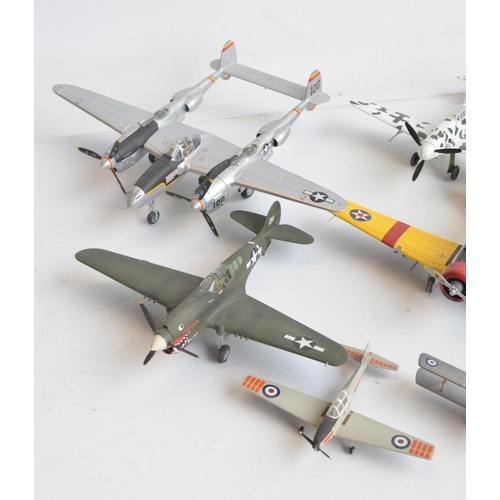 1273 - Collection of unboxed aircraft models in 1/48 and 1/72 scale, mostly diecast and various manufacture... 