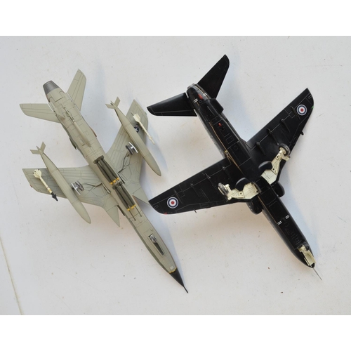 1274 - Nine unboxed diecast jet aircraft models in 1/48 and 1/72 scales, various manufacturers to include T... 