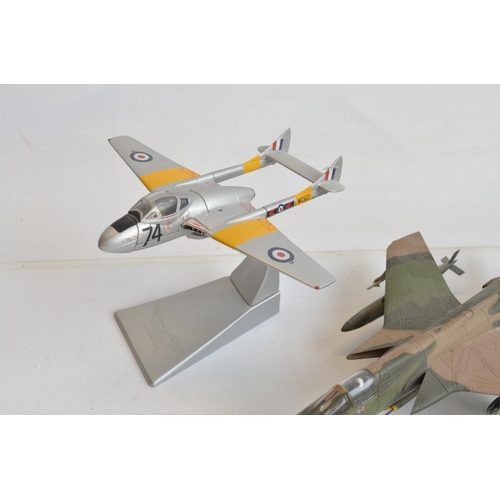 1274 - Nine unboxed diecast jet aircraft models in 1/48 and 1/72 scales, various manufacturers to include T... 