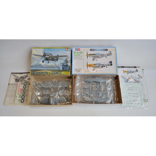 1276 - Collection of mostly unstarted 1/48 and 1/32 scale plastic model kits to include 2x 1/48 Hasegawa F-... 