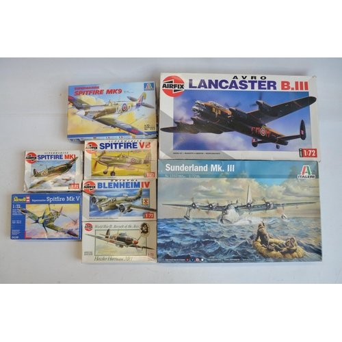 1278 - Collection of 1/72 scale RAF/RN/AAC plastic model kits (mostly unstarted, please note almost all wit... 