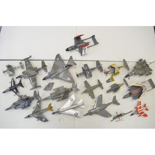 1288 - Collection of built 1/48 and 1/32 scale plastic model kits, post war RAF/RN and RCAF, all A/F plus a... 