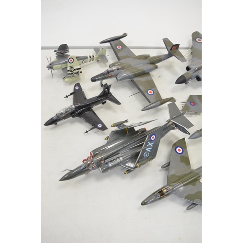 1288 - Collection of built 1/48 and 1/32 scale plastic model kits, post war RAF/RN and RCAF, all A/F plus a... 