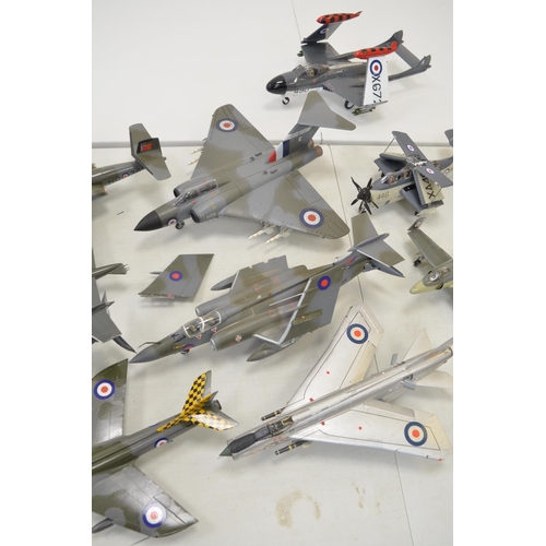 1288 - Collection of built 1/48 and 1/32 scale plastic model kits, post war RAF/RN and RCAF, all A/F plus a... 