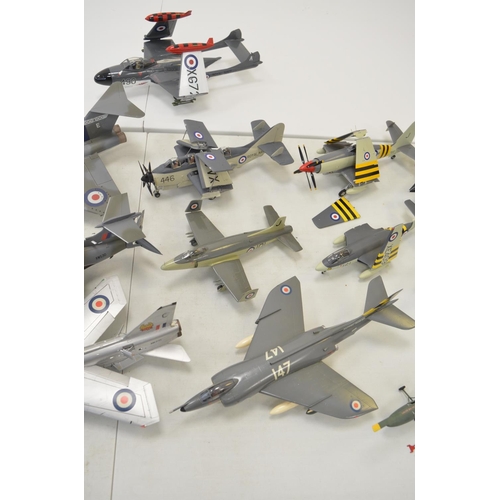 1288 - Collection of built 1/48 and 1/32 scale plastic model kits, post war RAF/RN and RCAF, all A/F plus a... 