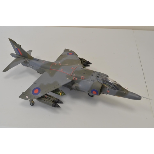 1289 - Built Airfix 1/24 scale Harrier GR3, sprayed finish, some loose/bagged parts, A/F