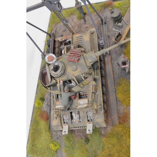 1297 - Highly detailed and very well constructed 1/35 scale plastic model WWII diorama depicting German Arm... 