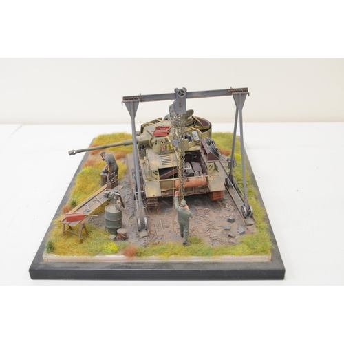 1297 - Highly detailed and very well constructed 1/35 scale plastic model WWII diorama depicting German Arm... 