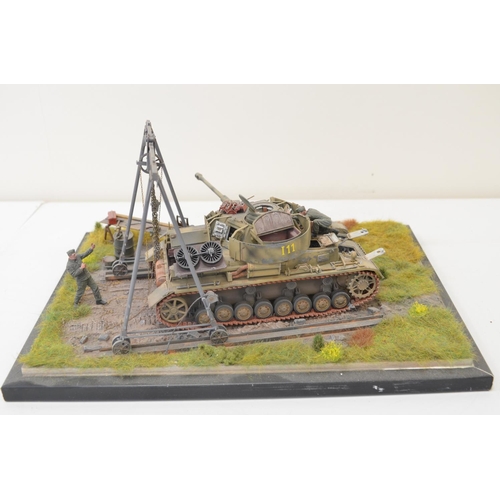 1297 - Highly detailed and very well constructed 1/35 scale plastic model WWII diorama depicting German Arm... 