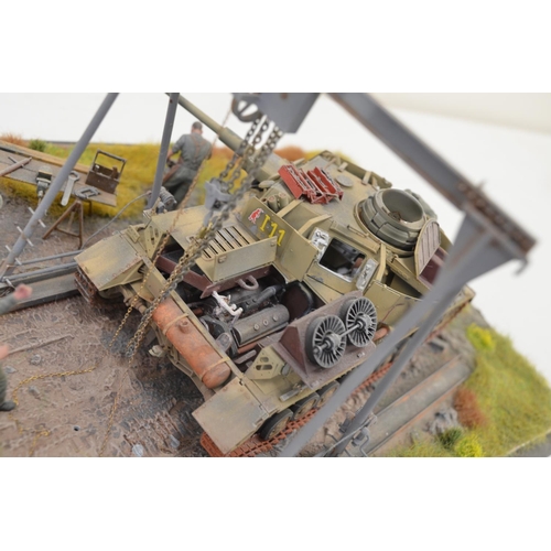 1297 - Highly detailed and very well constructed 1/35 scale plastic model WWII diorama depicting German Arm... 