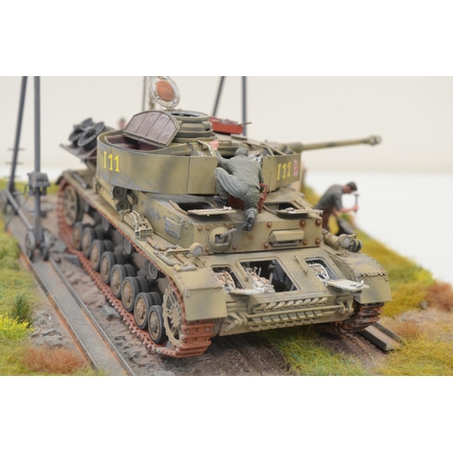 1297 - Highly detailed and very well constructed 1/35 scale plastic model WWII diorama depicting German Arm... 