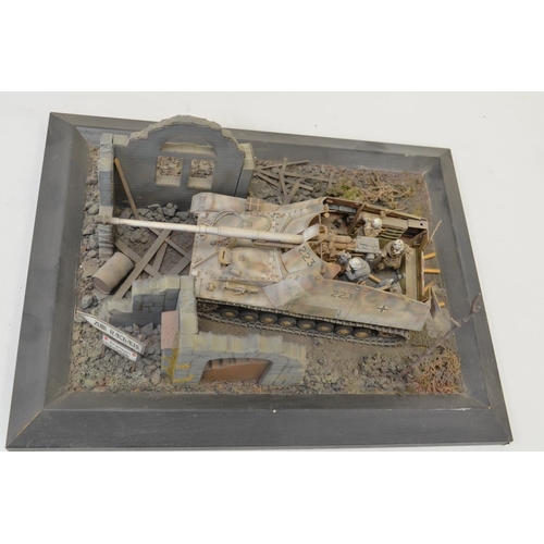 1298 - Highly detailed and very well constructed 1/35 scale plastic model WWII diorama depicting German Arm... 