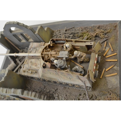 1298 - Highly detailed and very well constructed 1/35 scale plastic model WWII diorama depicting German Arm... 