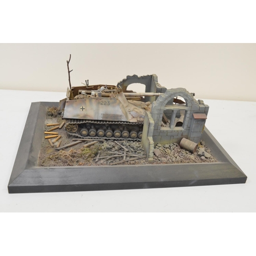 1298 - Highly detailed and very well constructed 1/35 scale plastic model WWII diorama depicting German Arm... 