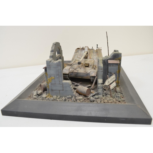 1298 - Highly detailed and very well constructed 1/35 scale plastic model WWII diorama depicting German Arm... 