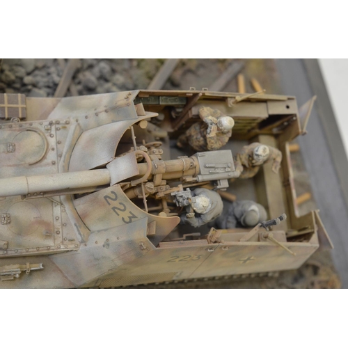 1298 - Highly detailed and very well constructed 1/35 scale plastic model WWII diorama depicting German Arm... 