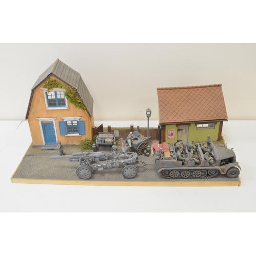 1299 - Highly detailed and very well constructed 1/35 scale plastic model WWII diorama depicting German Arm... 