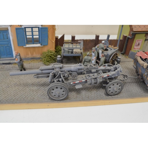 1299 - Highly detailed and very well constructed 1/35 scale plastic model WWII diorama depicting German Arm... 