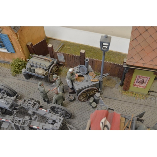 1299 - Highly detailed and very well constructed 1/35 scale plastic model WWII diorama depicting German Arm... 