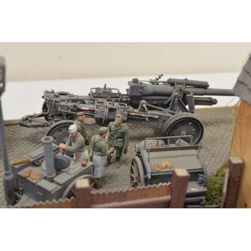 1299 - Highly detailed and very well constructed 1/35 scale plastic model WWII diorama depicting German Arm... 