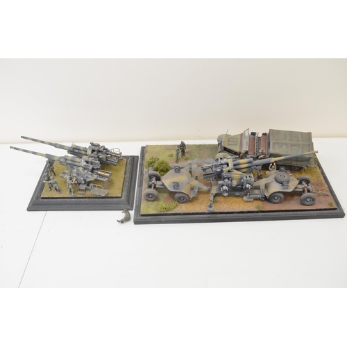 1300 - A pair of highly detailed and very well constructed 1/35 scale plastic model WWII dioramas depicting... 