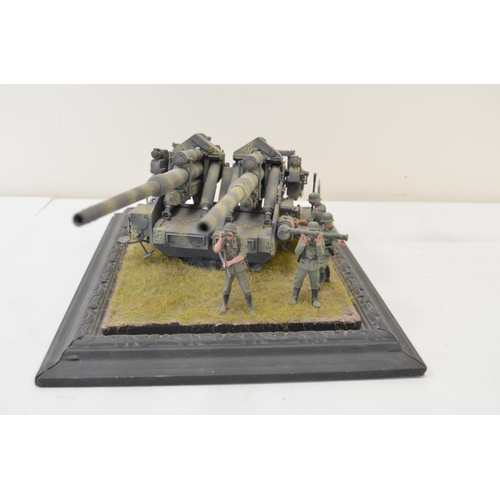 1300 - A pair of highly detailed and very well constructed 1/35 scale plastic model WWII dioramas depicting... 