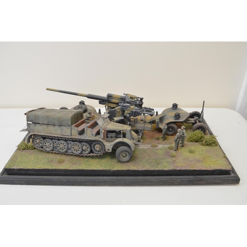 1300 - A pair of highly detailed and very well constructed 1/35 scale plastic model WWII dioramas depicting... 