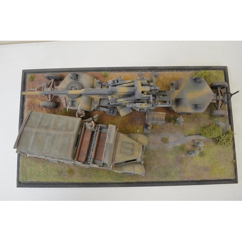 1300 - A pair of highly detailed and very well constructed 1/35 scale plastic model WWII dioramas depicting... 