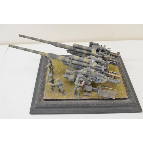 1300 - A pair of highly detailed and very well constructed 1/35 scale plastic model WWII dioramas depicting... 