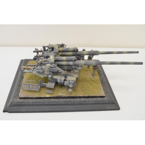 1300 - A pair of highly detailed and very well constructed 1/35 scale plastic model WWII dioramas depicting... 