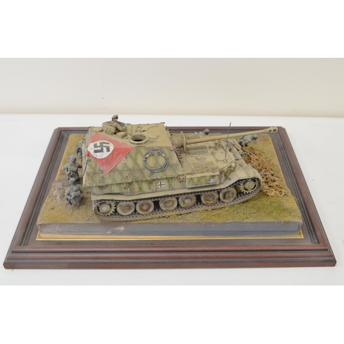 1302 - A pair of highly detailed and very well constructed 1/35 scale plastic model WWII dioramas depicting... 