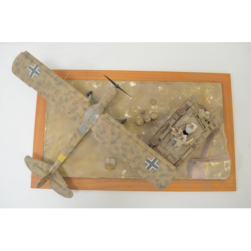 1303 - Highly detailed and very well constructed 1/35 scale plastic model WWII diorama depicting German Arm... 